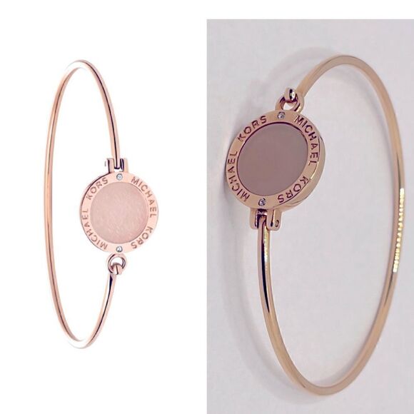Bangle bracelet MICHAEL KORS rose gold tone - Picture 1 of 10